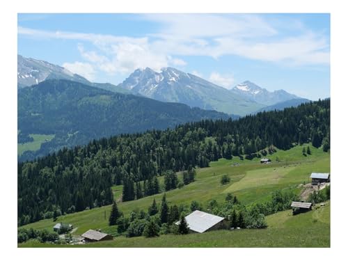 1000 Teile Erwachsenenpuzzle ab 14 Jahren-Berge,Wälder,Bäume,Häuser,Landschaft 70x50cm von THISIT