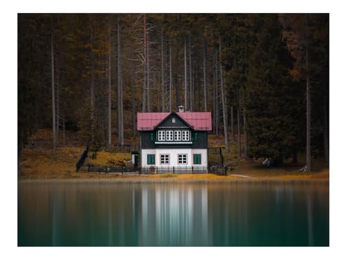1000 Teile Erwachsenenpuzzle ab 14 Jahren-Gebäude,See,Bäume,Wälder 70x50cm von THISIT