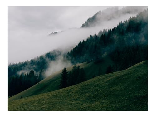1000 Teile Erwachsenenpuzzle ab 14 Jahren-Hügel,Wälder,Bäume,Nebel,Natur 70x50cm von THISIT