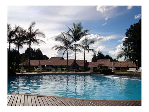 1000 Teile Erwachsenenpuzzle ab 14 Jahren-Pool,Lodges,Ruhe,Palmen,Himmel 70x50cm von THISIT