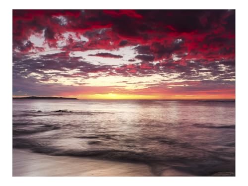 1000 Teile Erwachsenenpuzzle ab 14 Jahren-Sonnenuntergang,Horizont,Strand,Steine,Meer 70x50cm von THISIT