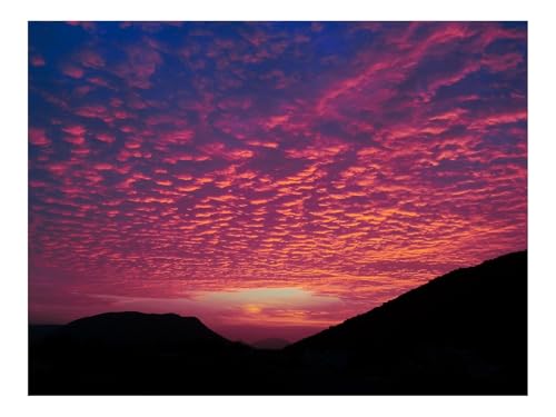 1000 Teile Erwachsenenpuzzle ab 14 Jahren-Wolken,Sonnenuntergang,Hügel 70x50cm von THISIT