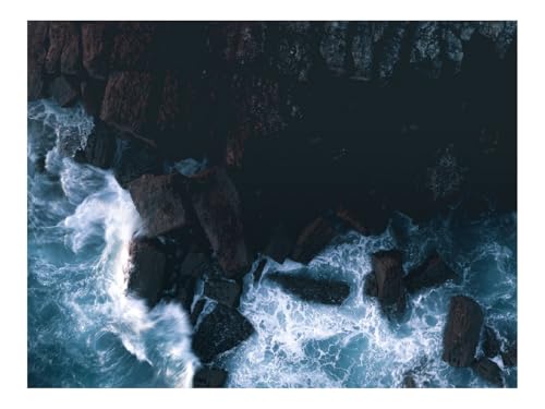 1000 Teile Puzzle Erwachsene-Steine,Felsen,Luftbild,Schaum,Meer 70x50cm von THISIT