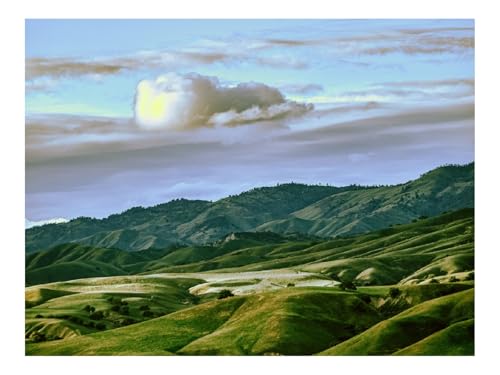 1000 Teile Puzzle Erwachsene-Tal,Hügel,Berge,Gras,Grün 70x50cm 1000 Teile Puzzle Erwachsene-Tal,Hügel,Berge,Gras,Grün 70x50cm von THISIT