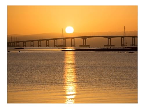 1000 Teile Puzzle für Erwachsene Und Kinder ab 14 Jahren-Brücke,Meer,Sonnenuntergang 70x50cm von THISIT