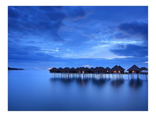 1000 Teile Puzzle für Erwachsene Und Kinder ab 14 Jahren-Ruhe,Meer,Häuser 70x50cm von THISIT