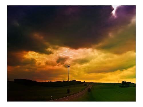 1000 Teile Puzzle für Erwachsene Und Kinder ab 14 Jahren-Wolken,schwer,Mühle 70x50cm von THISIT