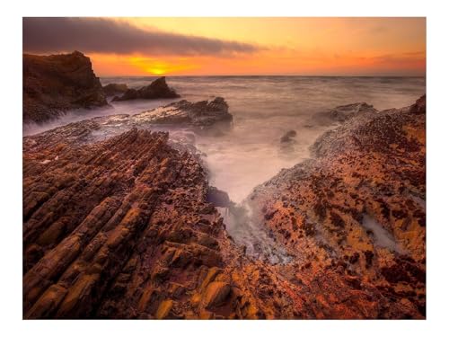 1000 Teile Puzzles – Herausforderung Spielzeug-Blöcke,Steine,Moos,Nebel,Meer 70x50cm von THISIT