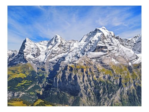 1000 Teile Puzzles – Herausforderungsspielzeug-Berge,Schnee,Relief,Landschaft,Natur 70x50cm von THISIT