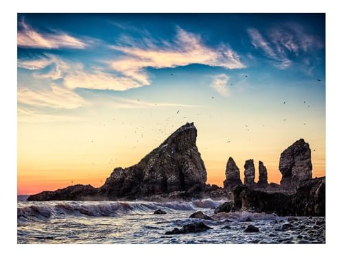 1000 Teile Puzzles – Herausforderungsspielzeug-Klippe,Felsen,Wellen 70x50cm von THISIT