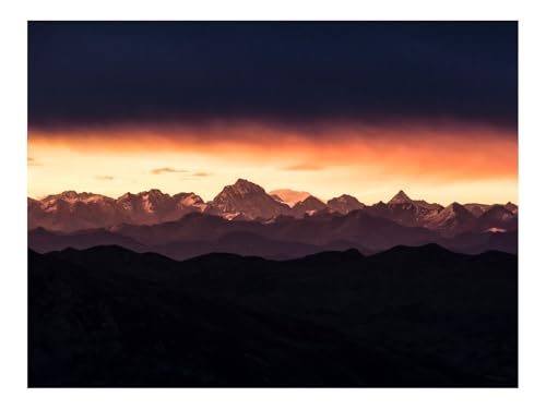 1000 Teile Puzzles für Erwachsene Kinder-Berge,Relief,Abenddämmerung,Natur,Landschaft 70x50cm von THISIT
