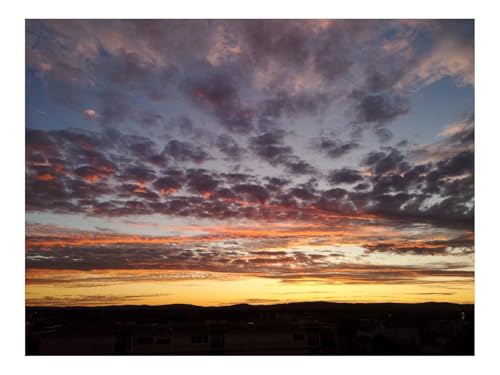 1000 Teile Puzzles für Erwachsene PäDagogisches Spiel-Himmel,Wolken,Sonnenuntergang,Gebäude 70x50cm von THISIT