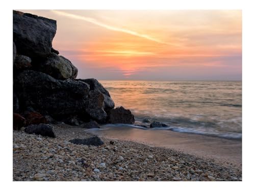 1000 Teile Puzzles für Erwachsene PäDagogisches Spiel-Küste,Felsen,Meer,Wasser,Wellen,Sonnenuntergang 70x50cm von THISIT