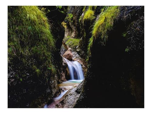 1000 Teile Puzzles für Erwachsene PäDagogisches Spiel-Wasserfall,Felsen,Bach,Wasser,Gras 70x50cm von THISIT