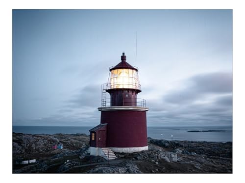 1000 Teile WunderschöNes Dekoration Puzzle Geschenke-Leuchtturm,Gebäude,Felsen,Küste,Meer,Himmel 70x50cm von THISIT