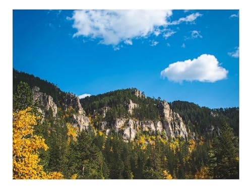 1500 Teile Erwachsenenpuzzle ab 14 Jahren-Straße,Entfernung,Felsen,Berge,Himmel 87x57cm von THISIT
