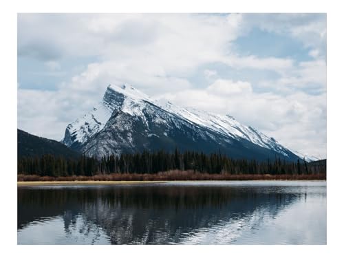 1500 Teile Puzzle für Erwachsene Und Kinder ab 14 Jahren-Berge,Felsen,Schneebedeckt,Bäume,Spiegelbild 87x57cm von THISIT