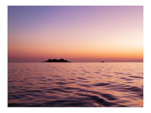1500 Teile Puzzles – Herausforderung Spielzeug-Meer,Insel,Abenddämmerung,Wellen,Wasser 87x57cm von THISIT