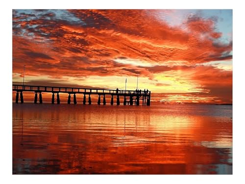 1500 Teile Puzzles – Herausforderung Spielzeug-Wolken,Niedergang,Abend 87x57cm von THISIT