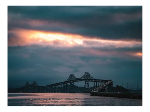 1500 Teile Puzzles für Erwachsene PäDagogisches Spiel-Brücke,Abend,Sonnenuntergang 87x57cm von THISIT