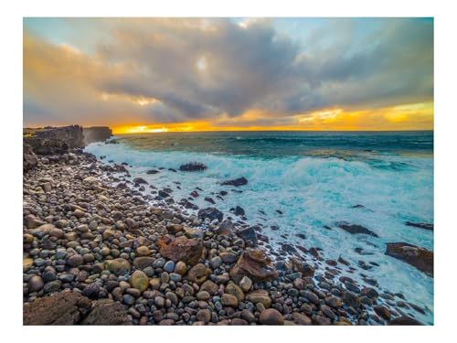 1500 Teile Puzzles für Erwachsene PäDagogisches Spiel-Küste,Steine,Meer 87x57cm von THISIT