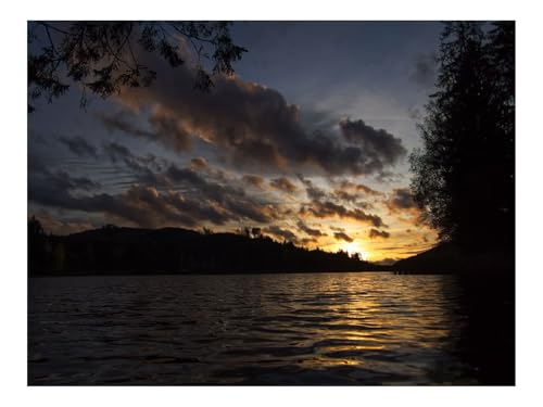 1500 Teile Puzzles für Erwachsene PäDagogisches Spiel-Sonnenuntergang,Wasser,Fluss,Blendung 87x57cm von THISIT