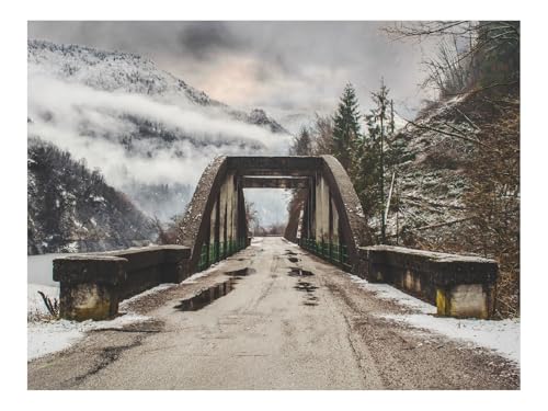 500 Teile Erwachsenenpuzzle ab 14 Jahren-Brücke,Berge,bewölkt 52x38cm 500 Teile Erwachsenenpuzzle ab 14 Jahren-Brücke,Berge,bewölkt 52x38cm von THISIT