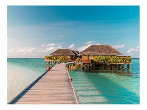 500 Teile Erwachsenenpuzzle ab 14 Jahren-Bungalow,Pier,Meer 52x38cm 500 Teile Erwachsenenpuzzle ab 14 Jahren-Bungalow,Pier,Meer 52x38cm von THISIT