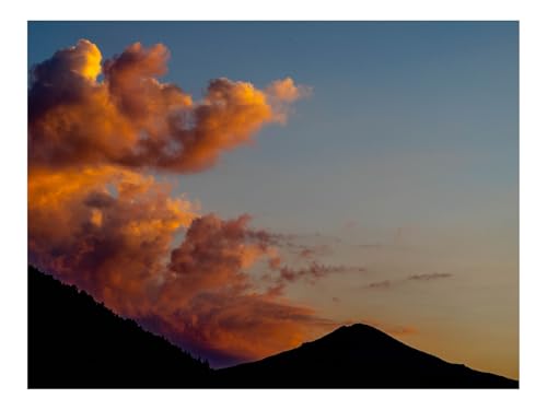 500 Teile Erwachsenenpuzzle ab 14 Jahren-Hügel,Silhouette,Sonnenuntergang,Himmel,Wolken 52x38cm von THISIT