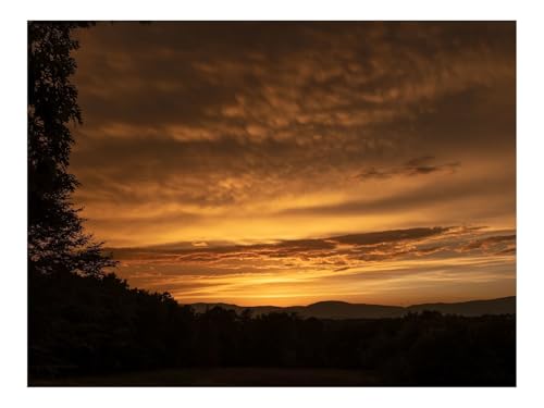 500 Teile Erwachsenenpuzzle ab 14 Jahren-Sonnenuntergang,Hügel,Bäume,Wolken,Himmel 52x38cm von THISIT