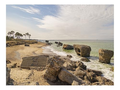 500 Teile Erwachsenenpuzzle ab 14 Jahren-Strand,Meer,Ruinen,Bäume,Landschaft 52x38cm von THISIT