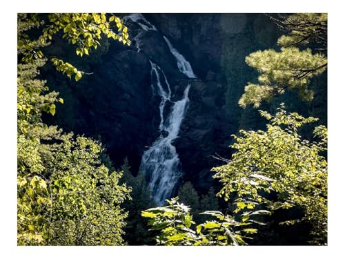 500 Teile Erwachsenenpuzzle ab 14 Jahren-Wasserfall,Felsen,Bäume,Landschaft,Natur 52x38cm von THISIT