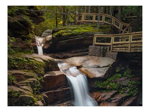 500 Teile Erwachsenenpuzzle ab 14 Jahren-Wasserfall,Steine,Langzeitbelichtung 52x38cm von THISIT
