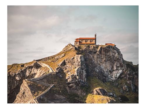 500 Teile Klassisches Puzzle für Erwachsene Und Kinder-Gebäude,Felsen,Berge 52x38cm von THISIT
