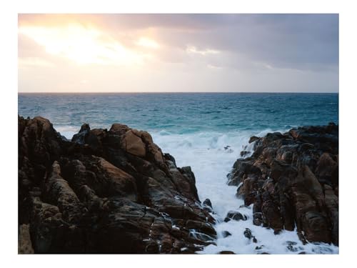 500 Teile Puzzle Familienspiel für MäNner & Frauen-Felsen,Meer,Gischt,Horizont 52x38cm von THISIT