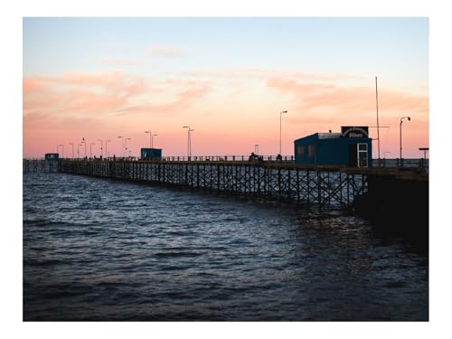500 Teile Puzzles – Herausforderung Spielzeug-Pier,Meer,Wasser,Dämmerung 52x38cm von THISIT