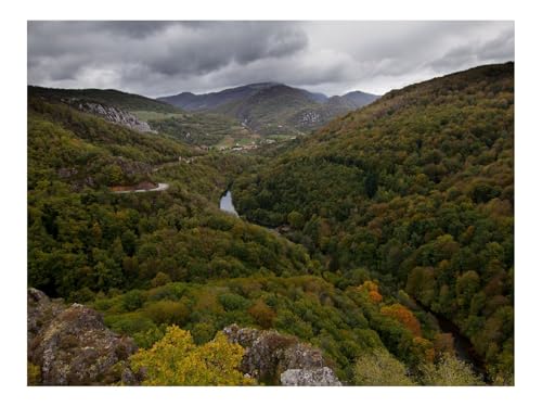 500 Teile Puzzles – Herausforderung Spielzeug-Tal,Berge,Bäume,Wälder,Fluss 52x38cm von THISIT