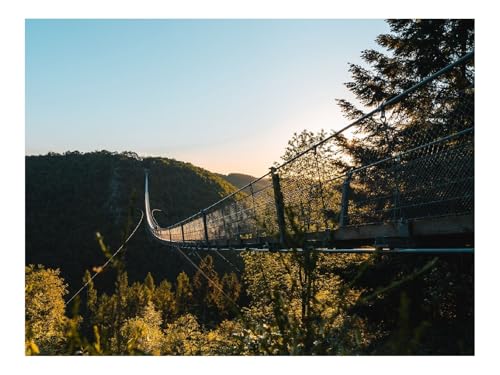 500 Teile Puzzles für Erwachsene PäDagogisches Spiel-Brücke,Felsen,Bäume 52x38cm von THISIT