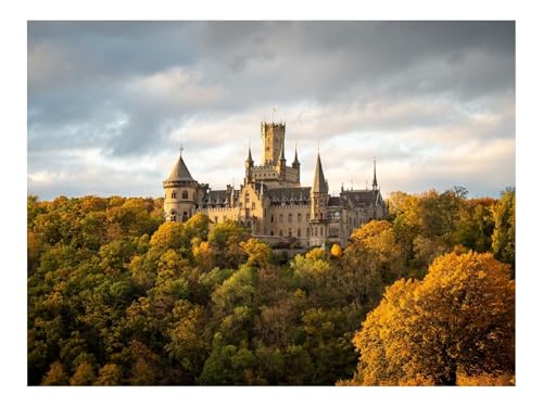 500 Teile Puzzles für Erwachsene PäDagogisches Spiel-Burg,Türme,Bäume 52x38cm von THISIT