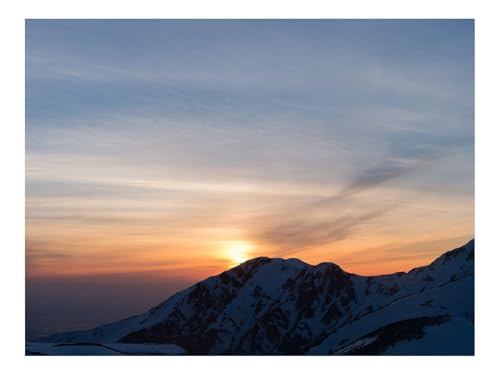 500 Teilige Puzzles für Erwachsene Lernspiel-Berge,Schneebedeckt,Sonnenuntergang,Himmel 52x38cm von THISIT