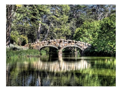 Puzzle 1000 Elemente - DIY-Spiel-Brücke,Fluss,Reflexion 70x50cm von THISIT