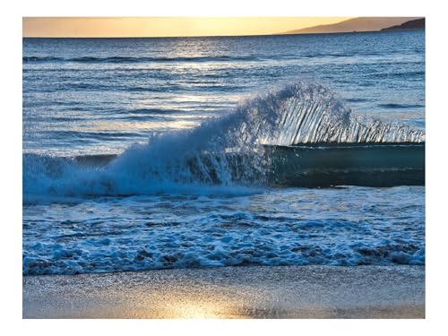 Puzzle 1000 Teile,Buntes Legespiel-Meer,Wasser,Wellen,Gischt 70x50cm von THISIT