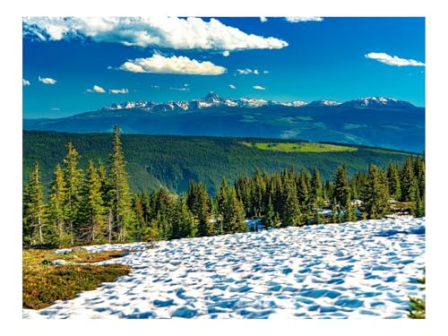 Puzzle 1000 Teile,Geschenk für Mann und Frau-Bäume,Hang,Schnee,Wälder,Berge 70x50cm Puzzle 1000 Teile,Geschenk für Mann und Frau-Bäume,Hang,Schnee,Wälder,Berge 70x50cm von THISIT