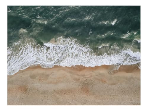 Puzzle 1000 Teile,Geschenk für Mann und Frau-Küste,Sand,Meer,Luftaufnahme,Wellen 70x50cm von THISIT