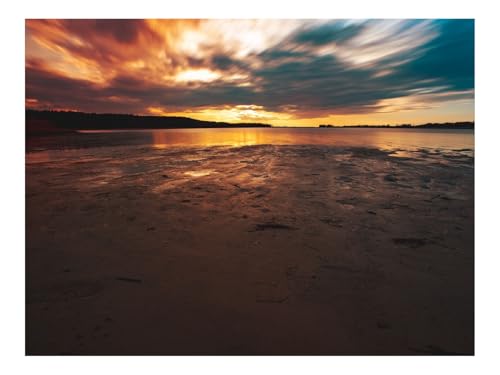 Puzzle 1000 Teile,Home Decor Geschenk-Küste,See,Horizont,Sonnenuntergang 70x50cm von THISIT