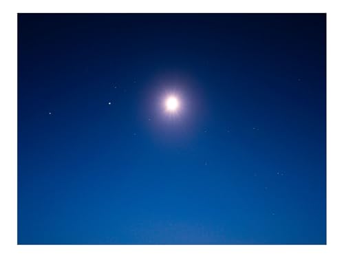 Puzzle 1000 Teile,Home Decor Geschenk-Nacht,Mond,Sterne,Sternenhimmel,Horizont,Meer 70x50cm von THISIT
