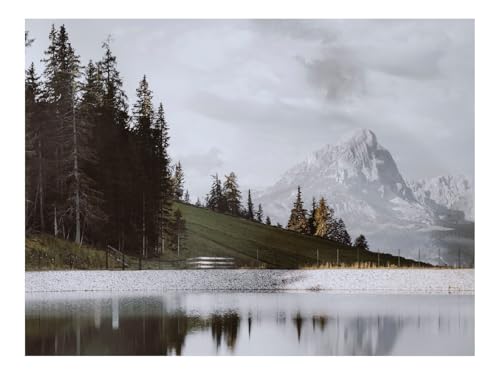 Puzzle 1000 Teile,Klassisches Lernspiel-Berge,See,Bäume,Hang,Wolken 70x50cm von THISIT
