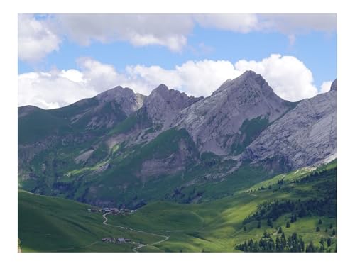 Puzzle 1000 Teile,Klassisches Lernspiel-Berge,Tal,Wanderweg,Bäume 70x50cm von THISIT