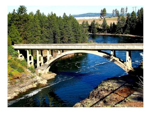 Puzzle 1500 Teile,Buntes Legespiel-Brücke,Fluss,Holz 87x57cm Puzzle 1500 Teile,Buntes Legespiel-Brücke,Fluss,Holz 87x57cm von THISIT