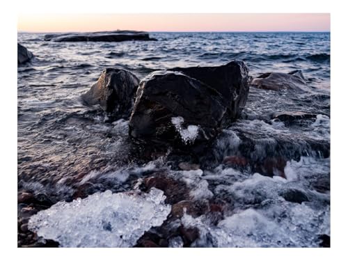 Puzzle 1500 Teile,Buntes Legespiel-Steine,Meer,Horizont,EIS,Küste 87x57cm von THISIT